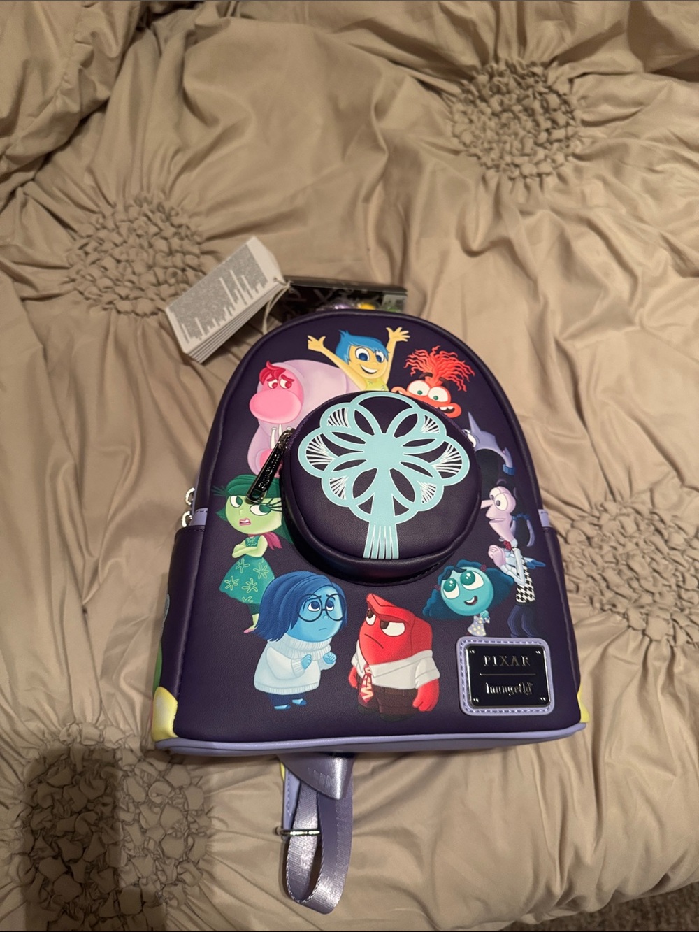 Loungefly Inside Out Character Mini Backpack, lights up, color changing LED’s